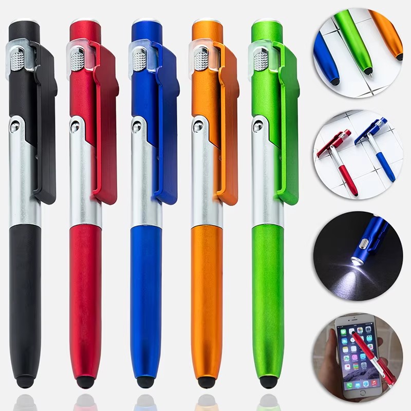 Case With Pencil Holder - 多機能おもちゃペン 4 in 1 折りたたみランプ 広告ギフトペン