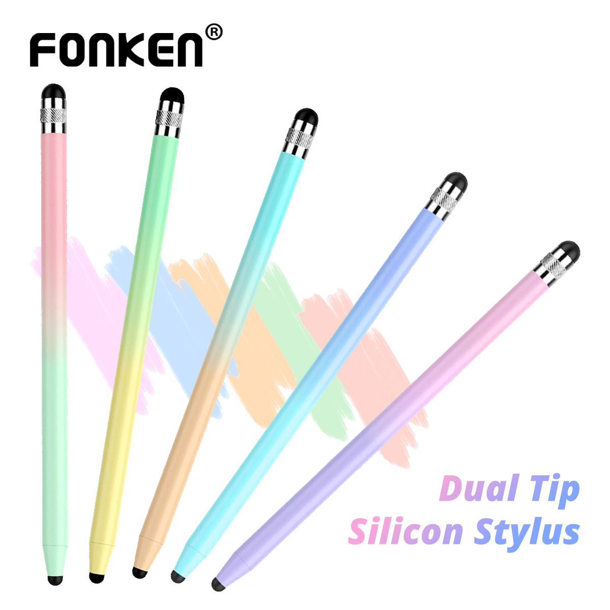 Tablet Accessories For Kids - ユニバーサル2in1スタイラスペン、Androidスマートフォン、タブレット、描画、筆記用、静電容量式ペンシル、スクリータッチペン、iPhone、Samsung対応