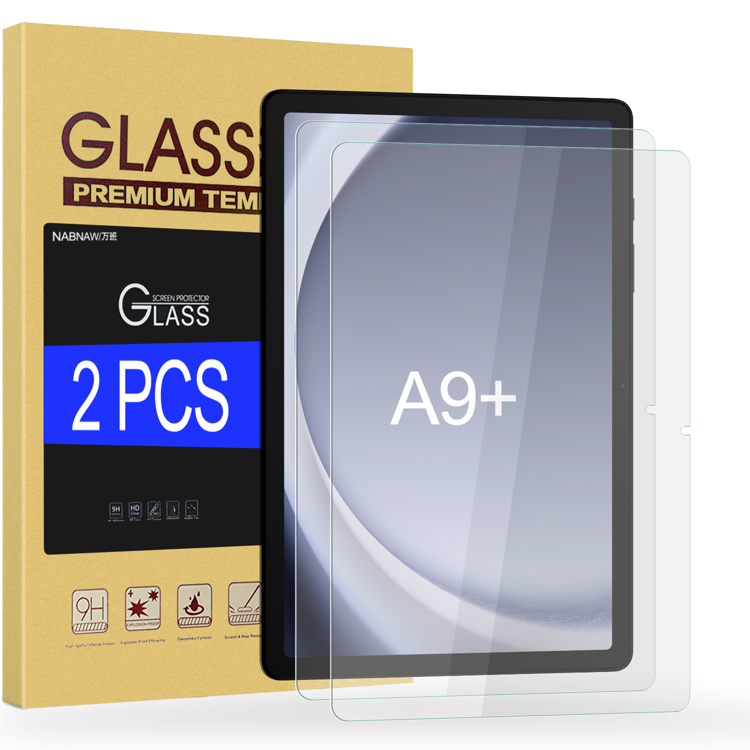 Galaxy Tablet Accessories - 2 個 HD スクラッチプルーフスクリーンプロテクター強化ガラスサムスンギャラクシータブ A9+ A9