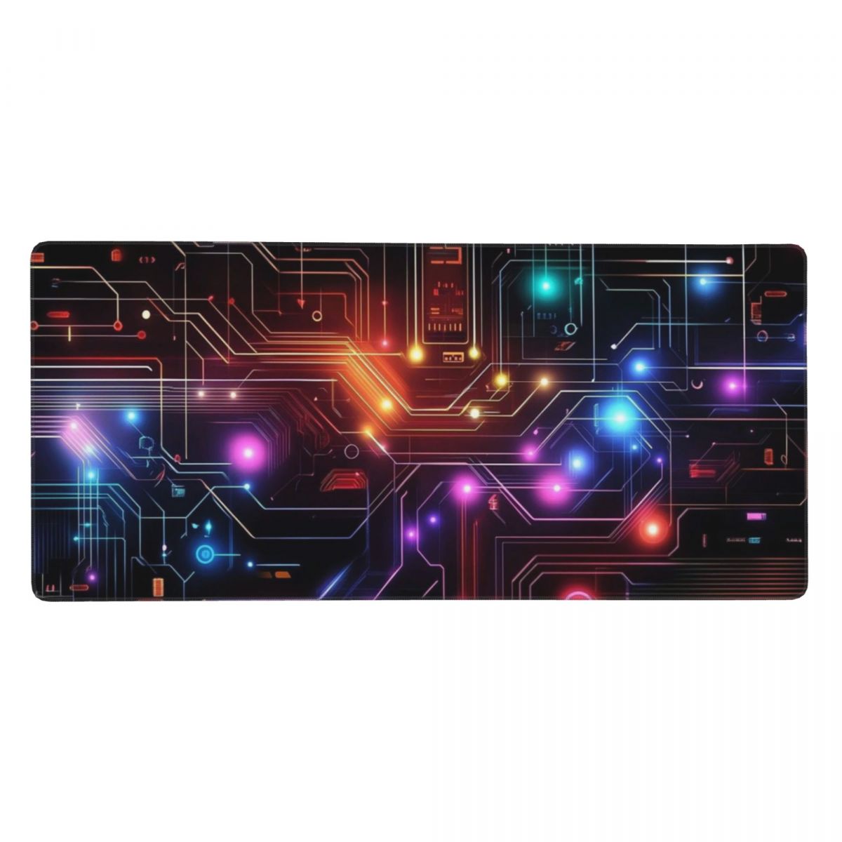 Office Table Accessories Unique - 独自のハイテク回路基板大型マウスパッドコンピュータキーボードマウスマットPCラップトップデスクマットオフィスアクセサリーテーブルマット