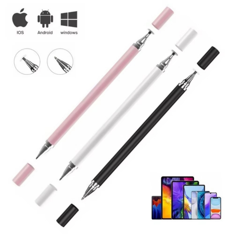 Tablet Drawing Accessories - 1/2/8個入り 2in1ユニバーサルスタイラスペン タブレット/スマホ/Android/iPad用 アクセサリー 描画タブレット 静電容量式スクリーン
