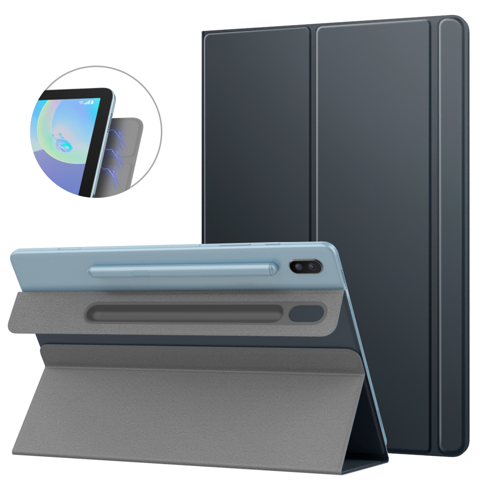 Vortex Tablet Accessories - Samsung Galaxy Tab S6用ケース、超薄型磁気スタンドカバー、Galaxy Tab S6用鉛筆ホルダー付き落下防止スマートケース