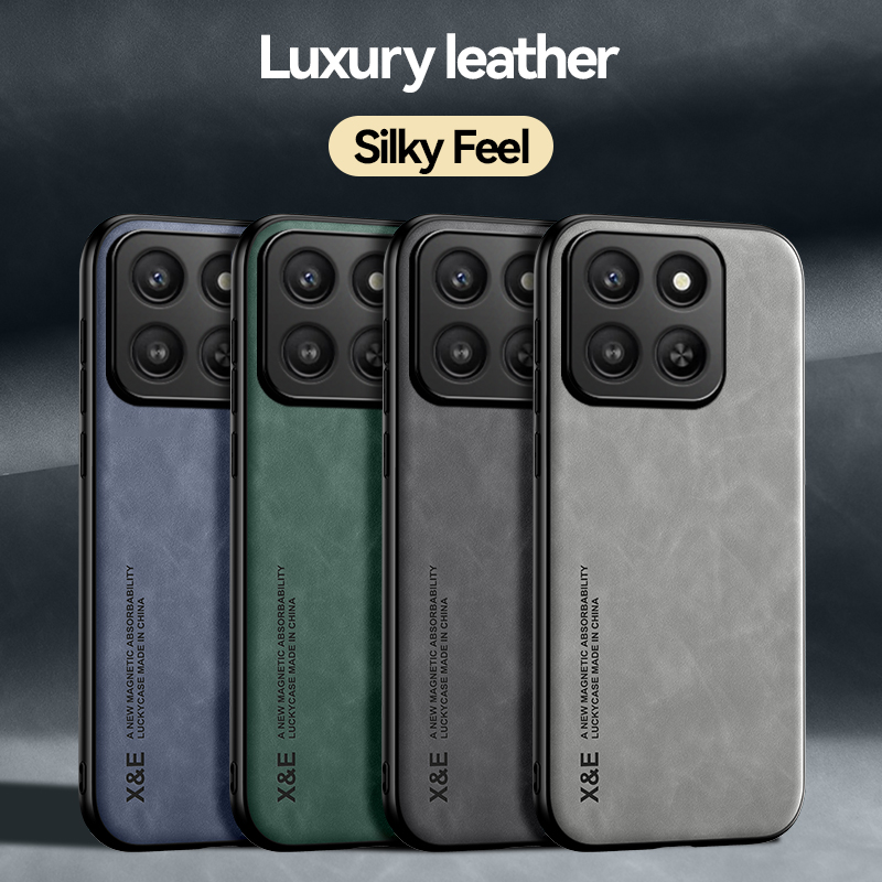 Magnetic Case Smart - 高級レザーケース Honor 400 スマート磁気カーホルダー電話シェル 400Pro 400Lite