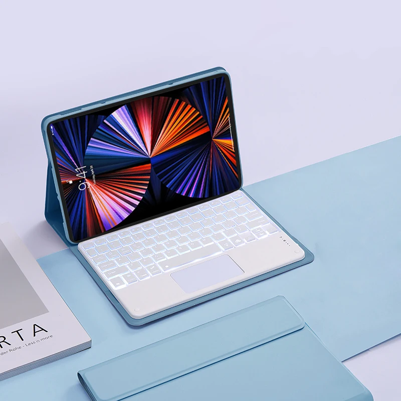 Tablet Keyboard Case - Honor Pad X8Aタブレット用タッチパッドキーボード付きケース、Honor Pad X8A 11インチ用磁気バックライトキーボードキーボードカバー
