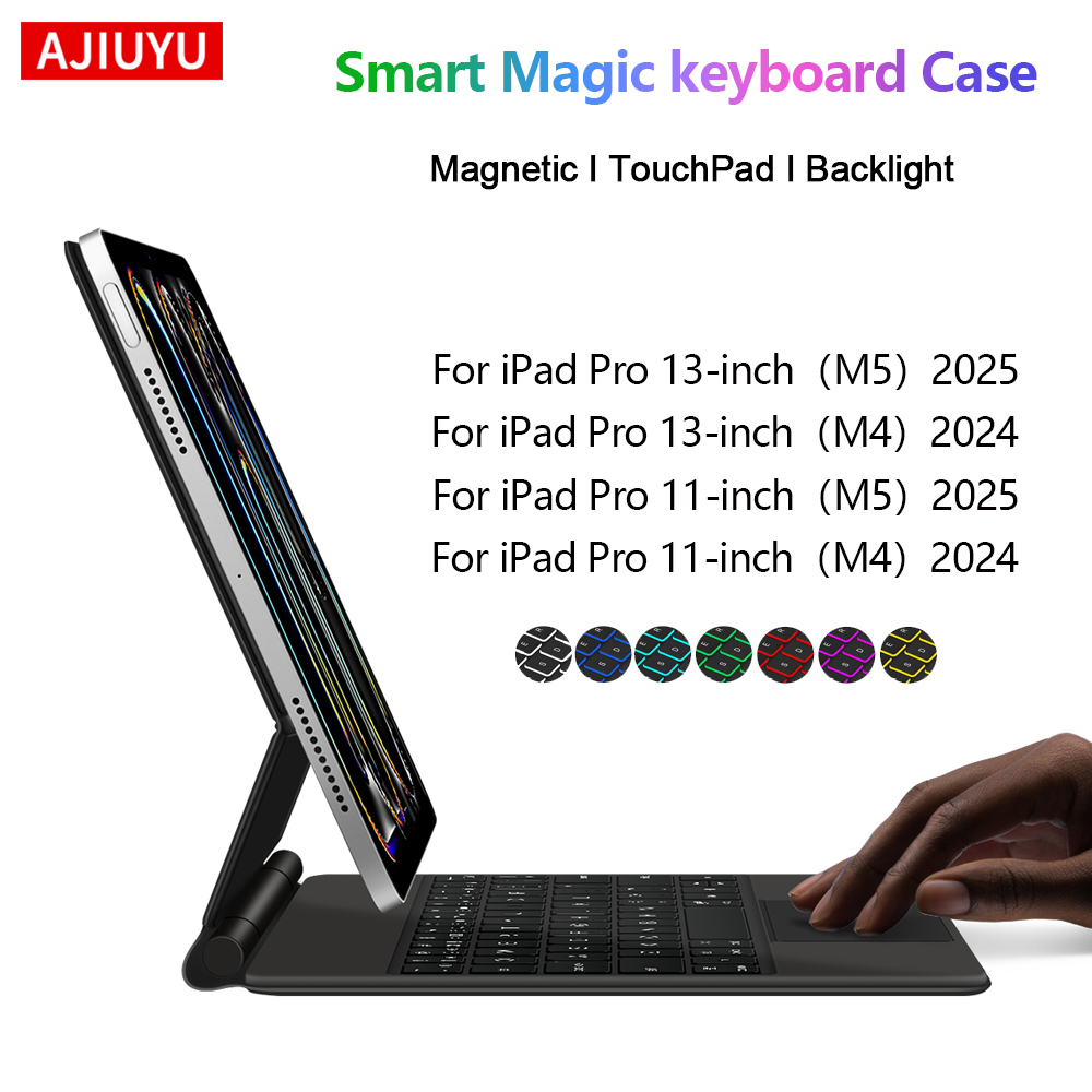 Magnetic Case Smart - AJIUYU マグネット式マジックキーボードケース iPad Pro 11インチ/13インチ M5