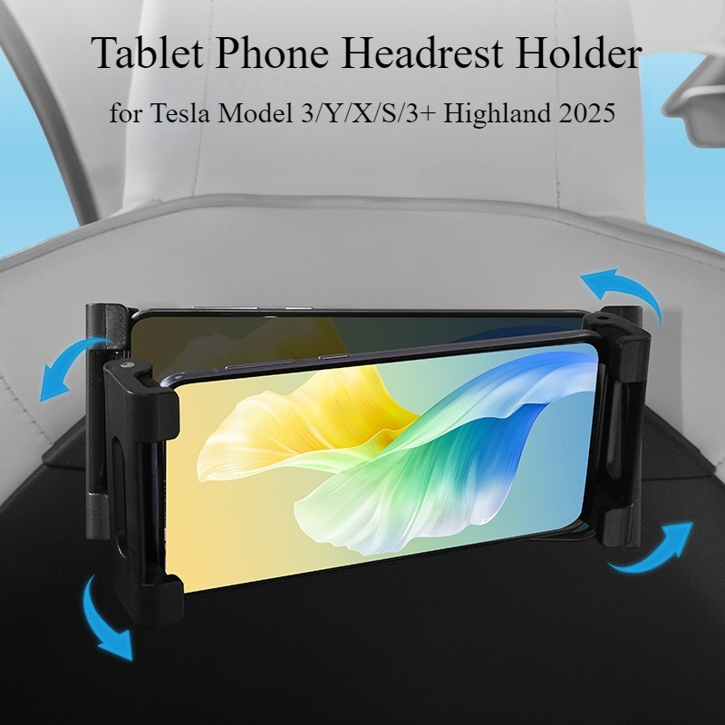 Tesla Tablet Accessories - テスラ モデル3/Y/X/S/3+ ハイランド 2025用 タブレット/スマホ ヘッドレストホルダー