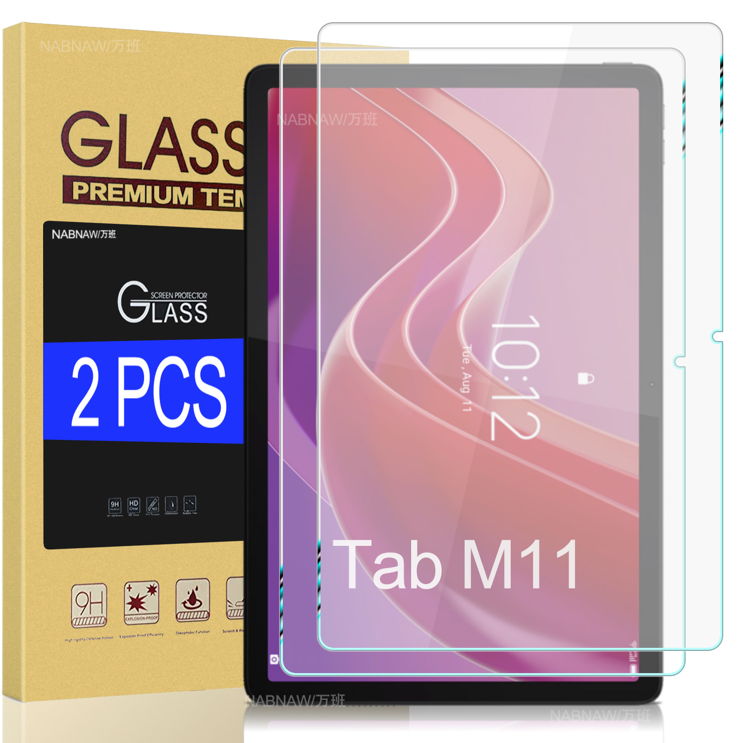 Lenovo Tablet M11 Accessories - 2 個 HD スクラッチプルーフスクリーンプロテクター強化ガラス Lenovo タブ