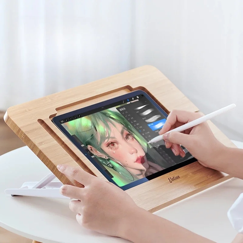 Tablet Drawing Accessories - 絵画ブラケット木製デスクトップタブレット手描き特殊絵画 12.9 インチ ipad pro アクセサリー用描画ボード棚