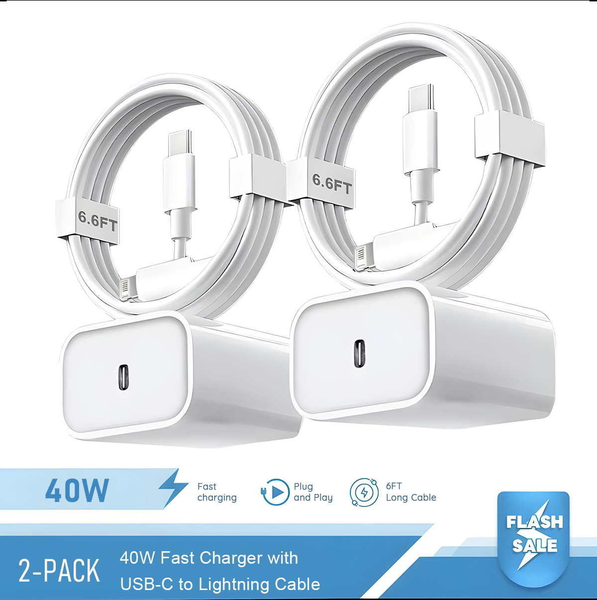 Tablet Accessories Set - 2-4セット 40W急速充電器 iPhone 14 13 12
