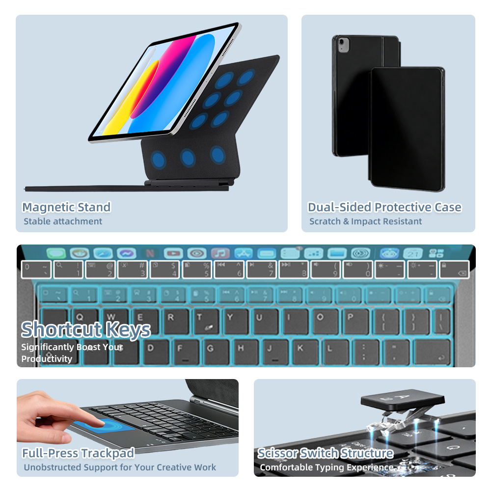 2026年版 iPad 10 第11世代用 Bluetoot - Magnetic Case Smart のレビューと価格