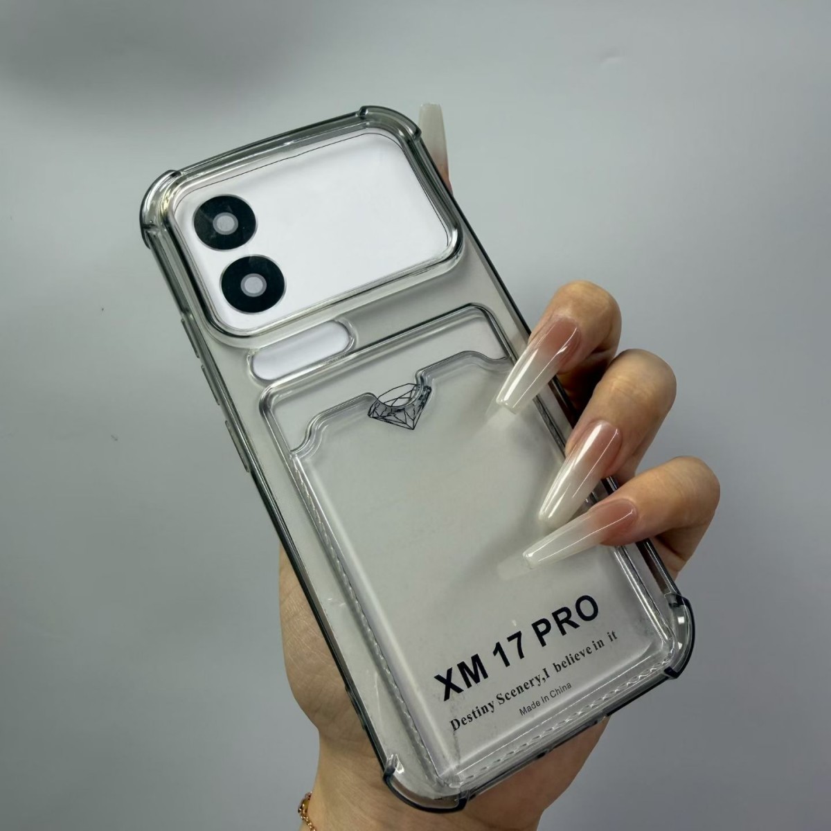 高級感のあるソフト透明カードホルダーバッグ付きスマホケース  - Xiaomi Poco X6 のレビューと価格