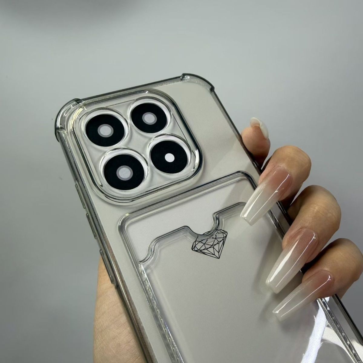 高級感のあるソフト透明カードホルダーバッグ付きスマホケース  - Xiaomi Poco X6 のレビューと価格