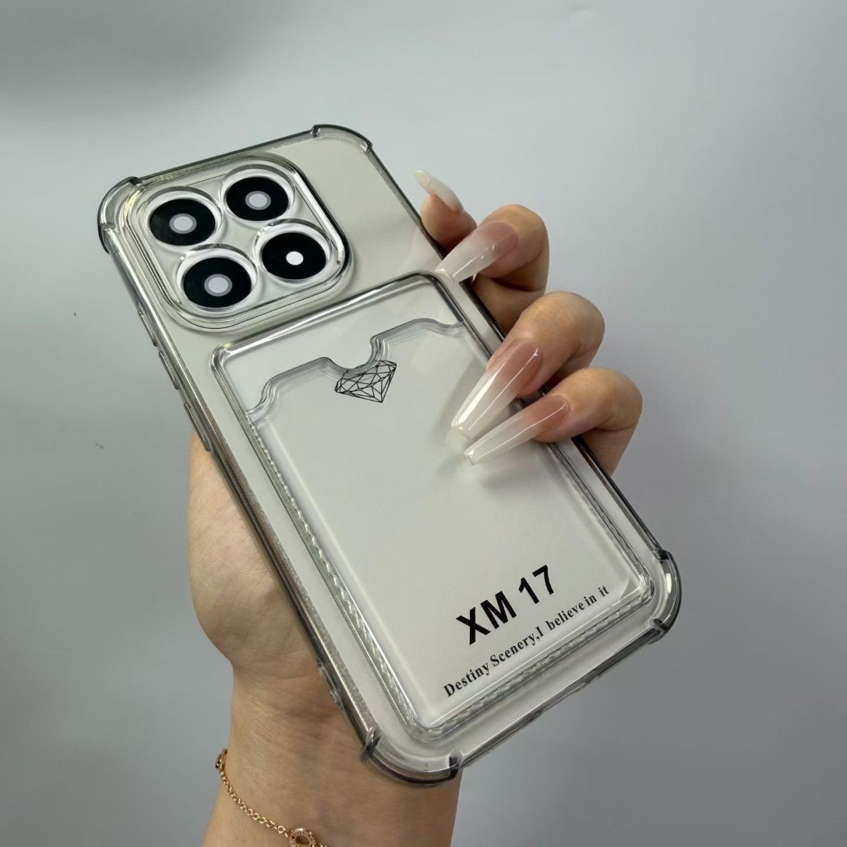 高級感のあるソフト透明カードホルダーバッグ付きスマホケース  - Xiaomi Poco X6 のレビューと価格
