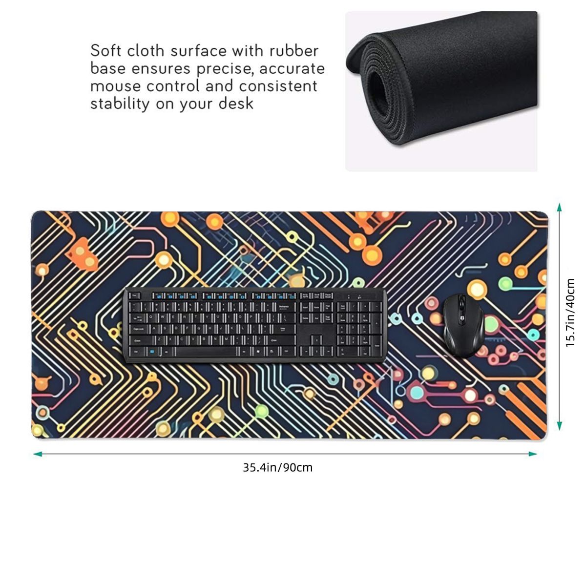 独自のハイテク回路基板大型マウスパッドコンピュータキーボード - Office Table Accessories Unique のレビューと価格