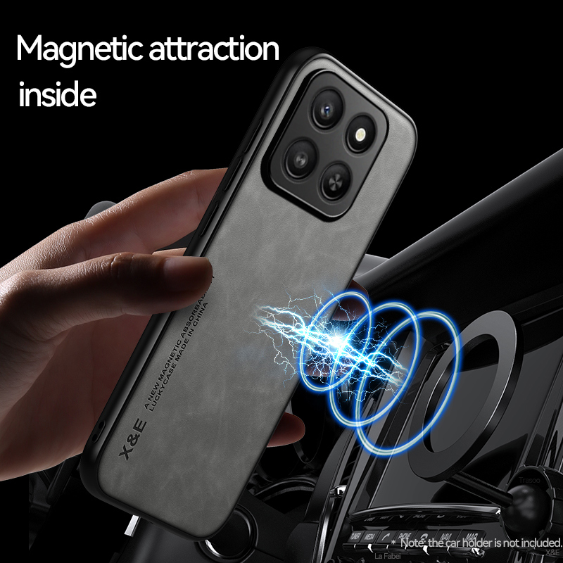 高級レザーケース Honor 400 スマート磁気カーホルダ - Magnetic Case Smart のレビューと価格