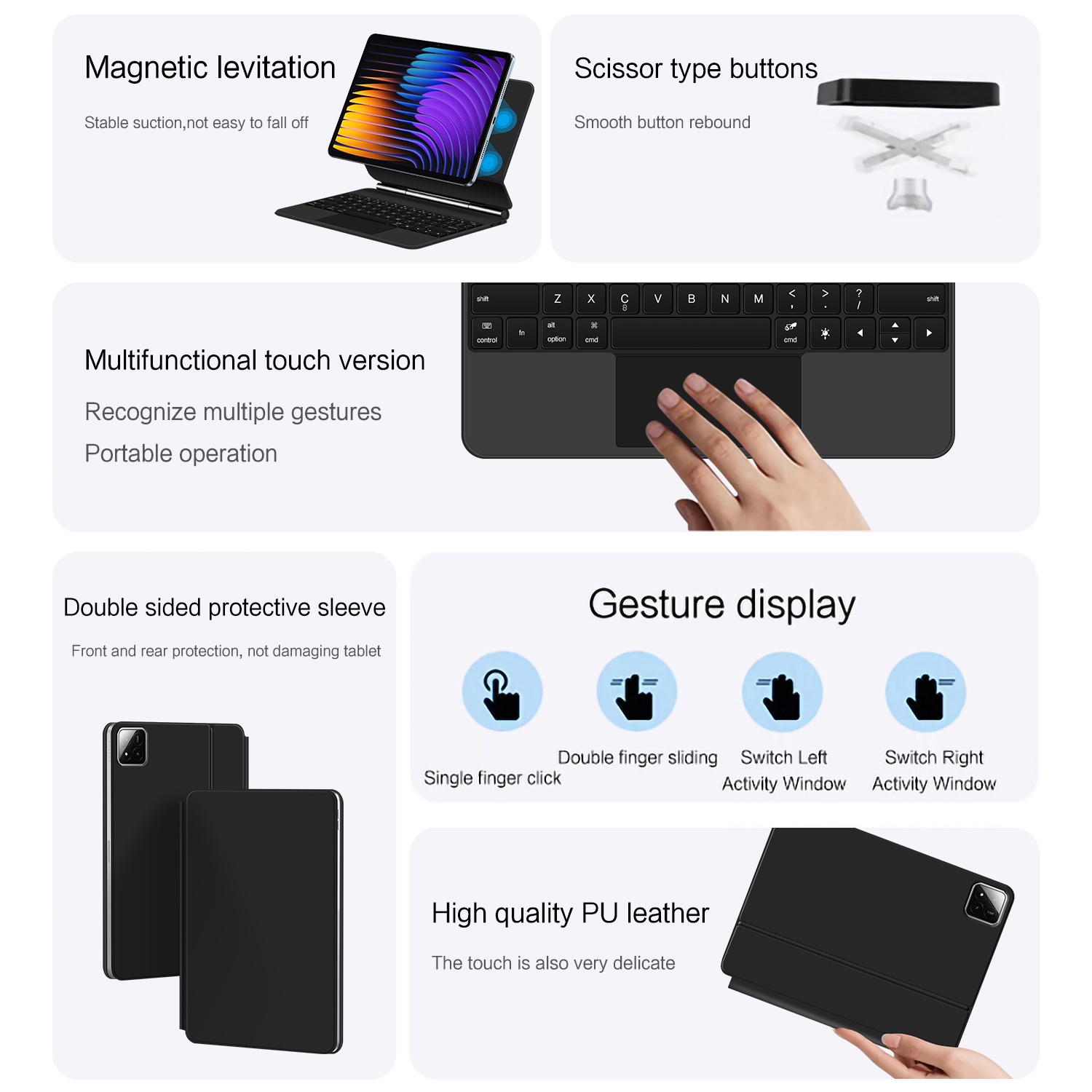 Xiaomi Pad 8 7 Pro 11.2インチ用マジッ - Magnetic Case Smart のレビューと価格