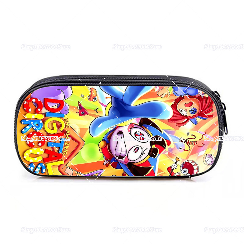 漫画アニメアメージングサーカスパターンプリントペンバッグポム - Case With Pencil Holder のレビューと価格