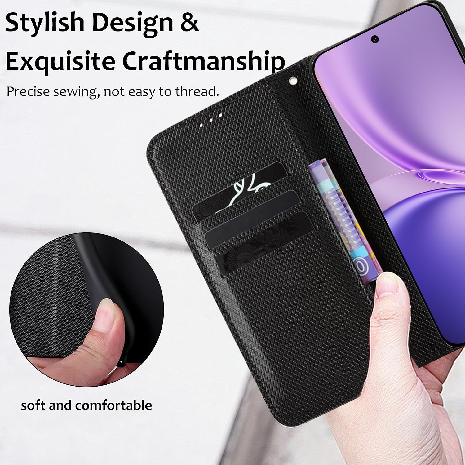 プレーンレザーフリップウォレットケース Honor 600  - Magnetic Case Smart のレビューと価格