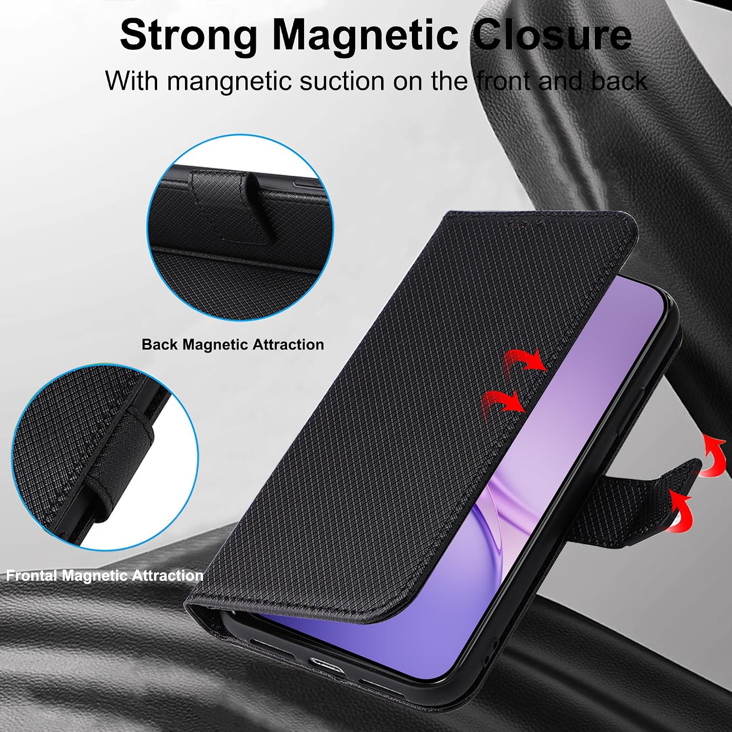 プレーンレザーフリップウォレットケース Honor 600  - Magnetic Case Smart のレビューと価格