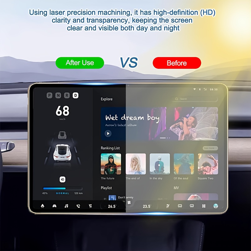 強化ガラススクリーンプロテクター テスラ モデルY YL 2 - Screen Protector Matte のレビューと価格