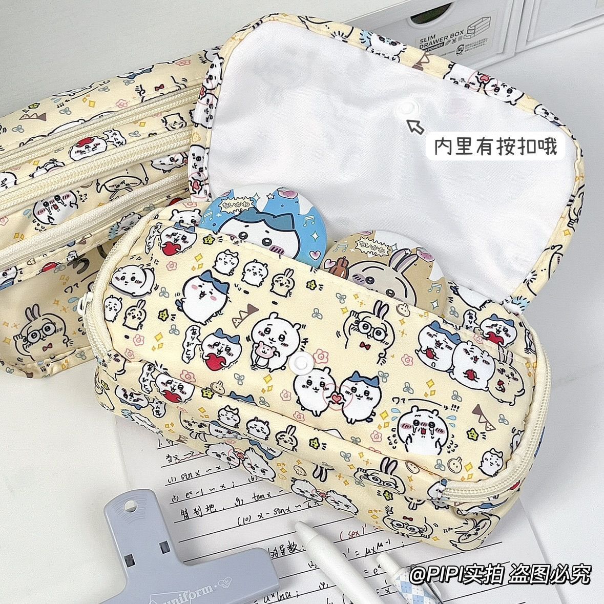 大容量チイカワイタバッグペンケース、インスタ風透明窓付きフリ - Case With Pencil Holder のレビューと価格