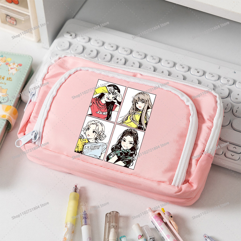 ブラックピンク大容量キャンバス鉛筆ケース学生用 Kpop B - Case With Pencil Holder のレビューと価格