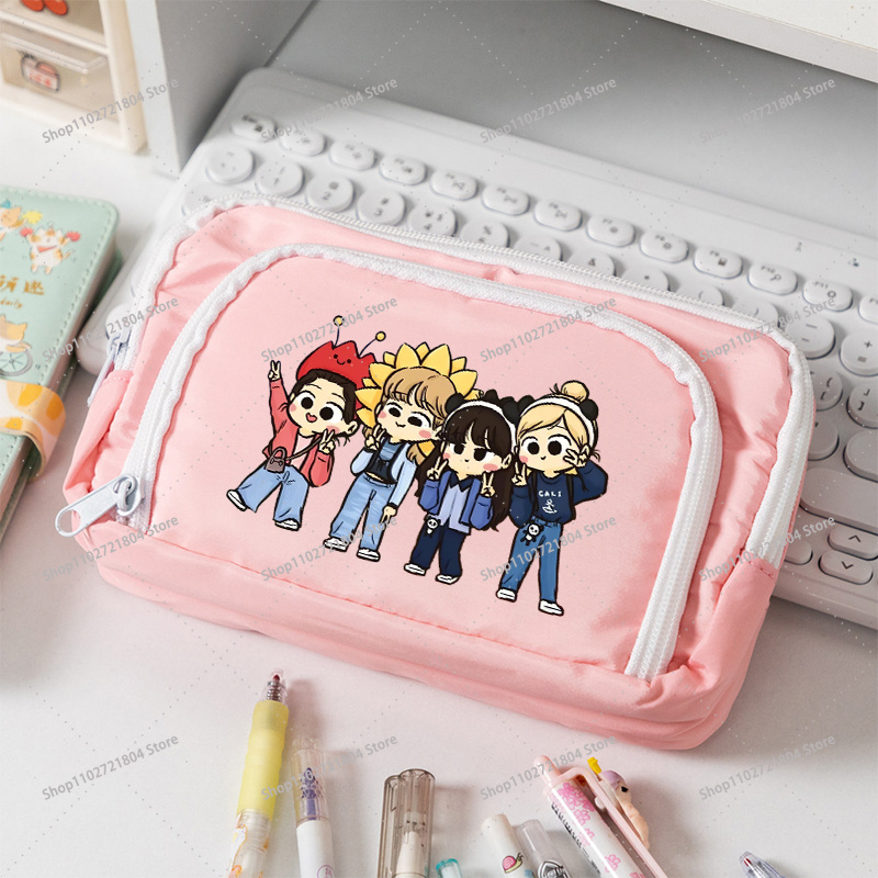 ブラックピンク大容量キャンバス鉛筆ケース学生用 Kpop B - Case With Pencil Holder のレビューと価格