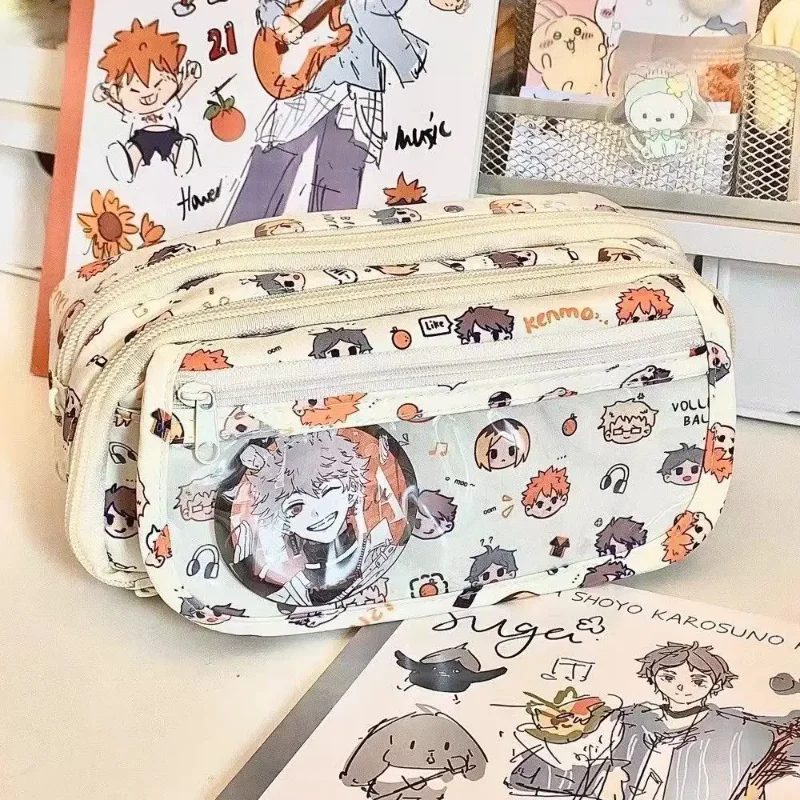 アニメ ハイキュー!! 痛絵柄のかわいいペンケース、漫画風文 - Case With Pencil Holder のレビューと価格