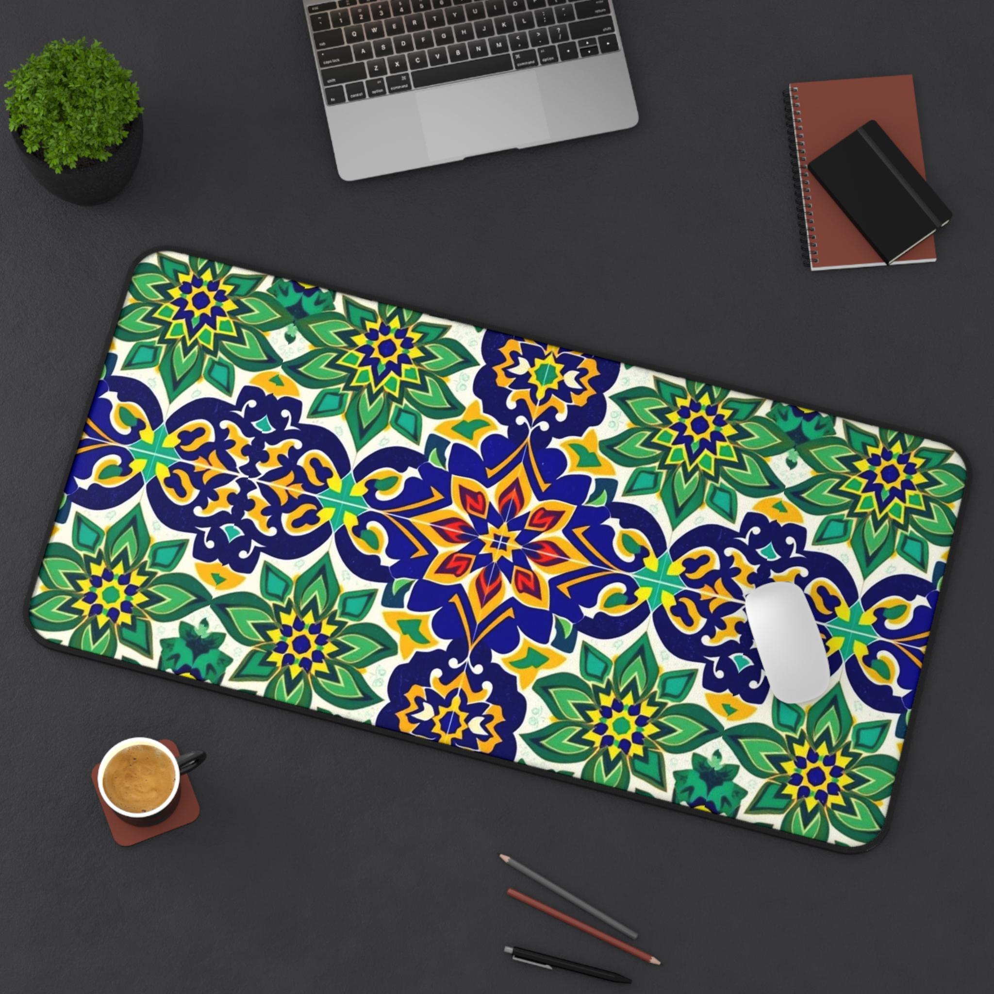 カラフルな花柄のテーブルマット、スタイリッシュなホームオフィ - Office Table Accessories Unique のレビューと価格