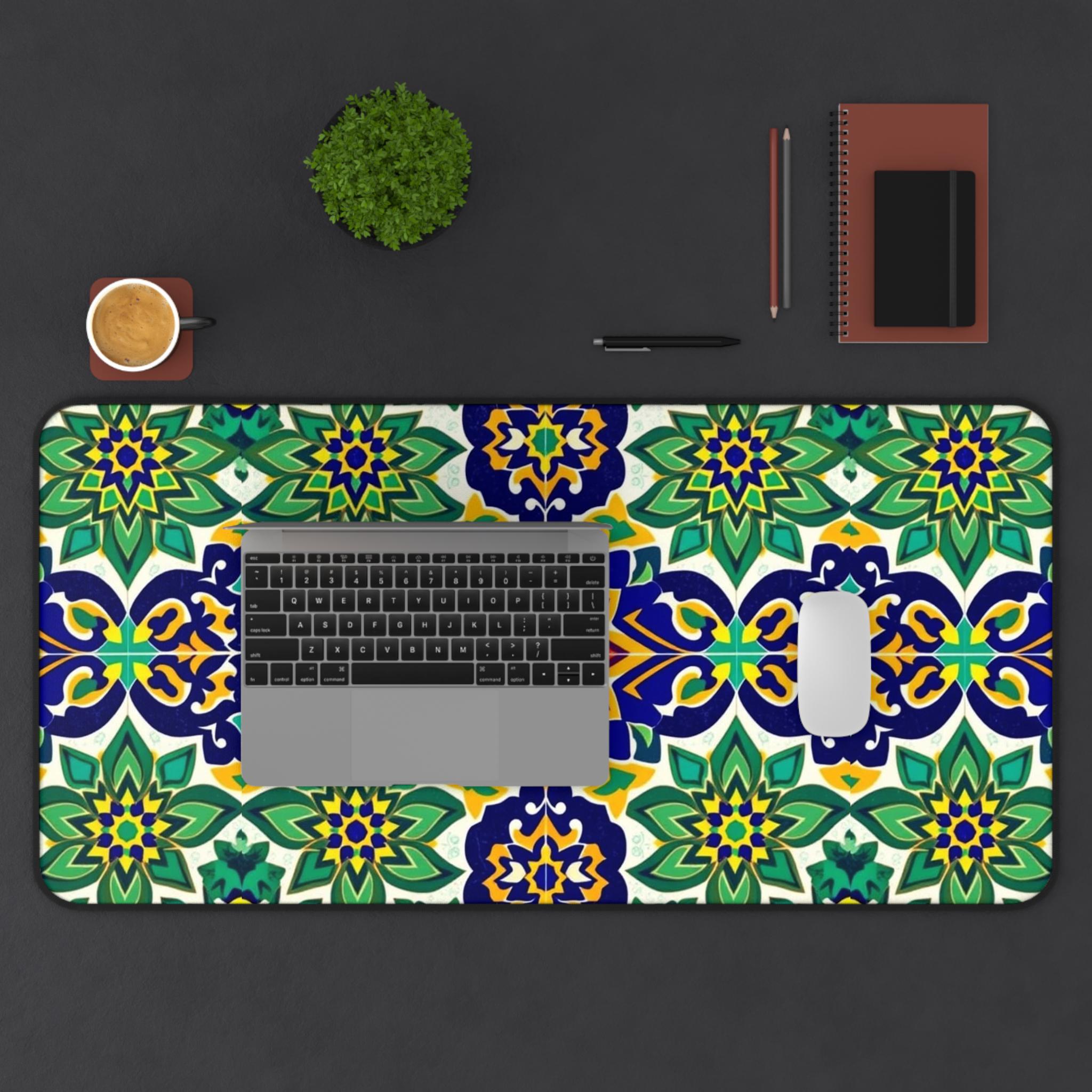 カラフルな花柄のテーブルマット、スタイリッシュなホームオフィ - Office Table Accessories Unique のレビューと価格